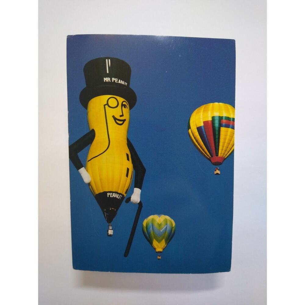 Mr Peanut Postcard Original Planters Peanuts Hot Air Balloon RJ Reynolds Unused